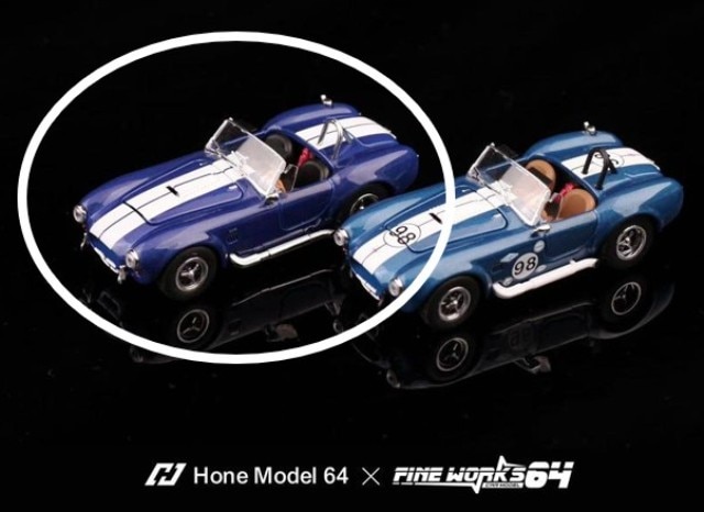 新品 Hone Model 64x FineWorks64 1/64 shelby cobra 427 シェルビー