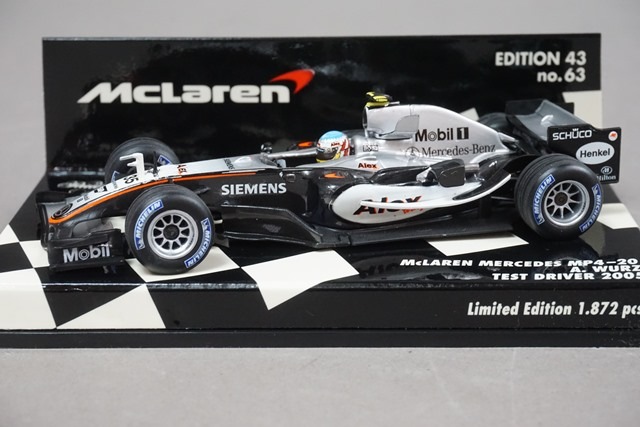 最終価格　ミニチャンプス1/43　マクラーレン MP4-20 ライコネン2005 スパーク 1/43 マクラーレン MP4/20 モナコGP 2005 Winner K