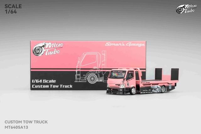 新品 MT6405A13 Micro Turbo 1/64 積載車 Flatbed Transport Trailer