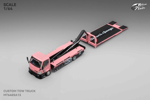 新品 MT6405A13 Micro Turbo 1/64 積載車 Flatbed Transport Trailer