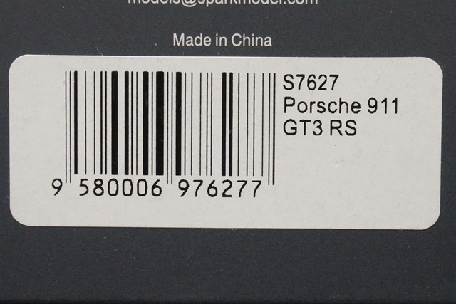 1/43 スパーク S7627 ポルシェ 911 GT3 RS シルバー, Boost Gear