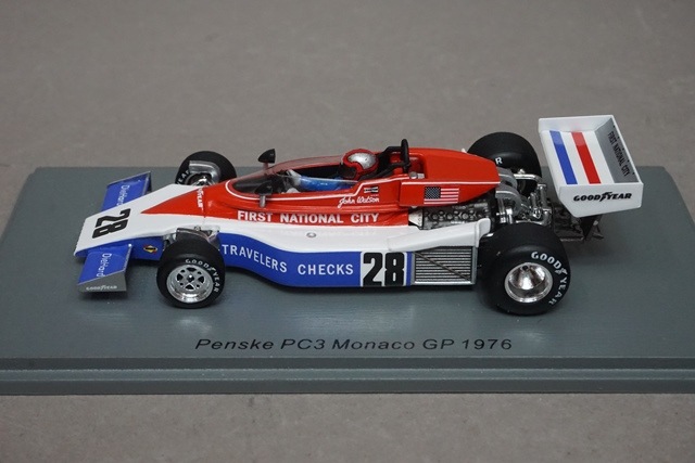 Miniature Spark 1/43 – Penske PC3 N°28 – John Watson GP Monaco 1976 – Résine