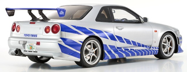 ���� KSR12007A ���� 1/12 ���� Nissan �������饤�� R34 GT-R 2001 " Fast & Furious " (����С�/�֥롼���ȥ饤��) 