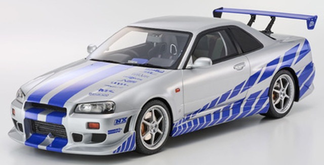 ���� KSR12007A ���� 1/12 ���� Nissan �������饤�� R34 GT-R 2001 " Fast & Furious " (����С�/�֥롼���ȥ饤��) 