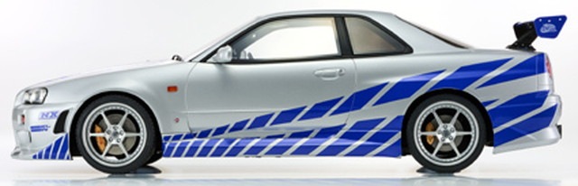 ���� KSR12007A ���� 1/12 ���� Nissan �������饤�� R34 GT-R 2001 " Fast & Furious " (����С�/�֥롼���ȥ饤��) 