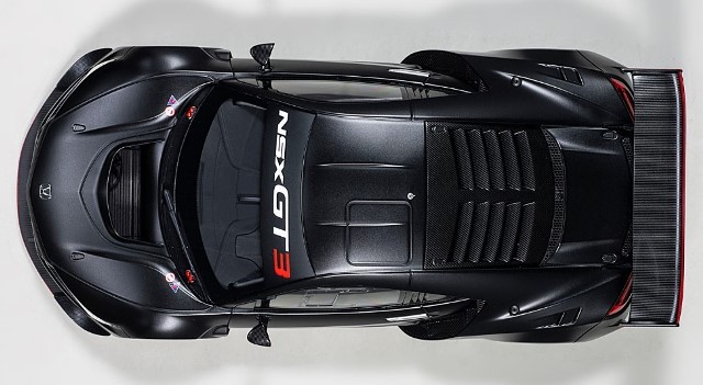 1/18ホンダ NSX GT3 ミニカー マットブラック　ディスプレイケース付き fit=scale-down,w=1200