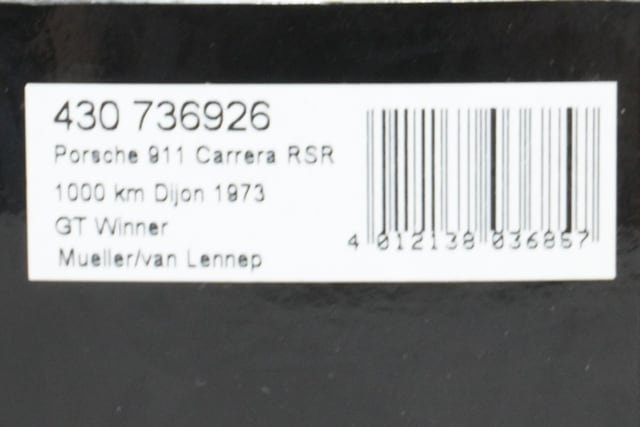 MINICHAMPS ポルシェ 911 カレラ RSR 1973 26 1/43 ミニチャンプス 430736926 ポルシェ 911 カレラ RSR マルティーニ