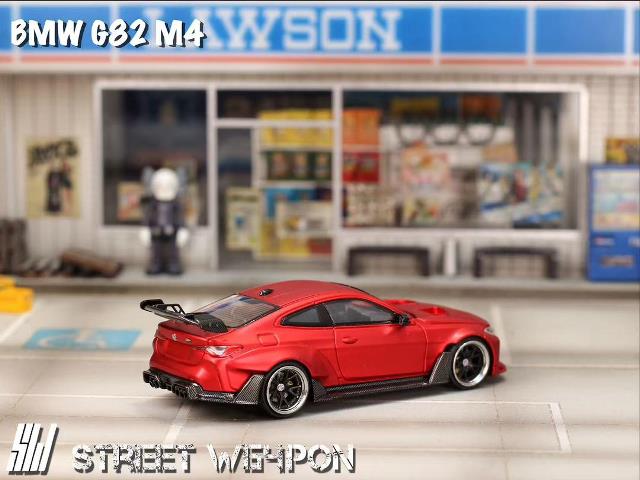 BMCミニカー 改造品 新品 SW Street Weapon 1/64 BMW G82 M4 wide-body 改造 Matte