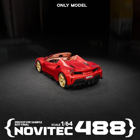 予約 ONLY Model 1/64 NOVITEC 488 Roaster Roadster Classics red