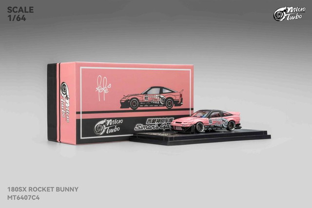予約 MT6407C4 Micro Turbo 1/64 180SX Rocket Bunny Metallic Pink