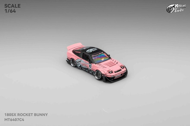 新品 MT6407C4 Micro Turbo 1/64 180SX Rocket Bunny Metallic Pink