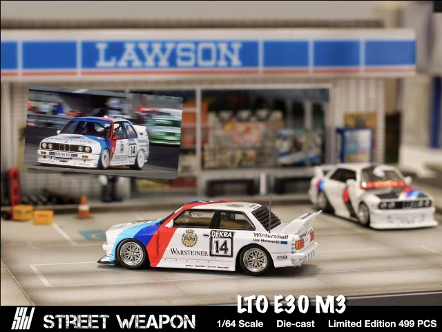 新品 SW Street Weapon 1/64 BMW E30 M3 LTO 改造車 DTM Racing Livery