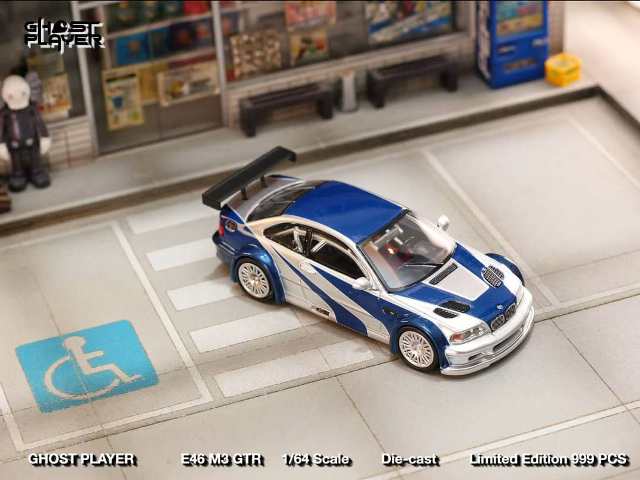 ミニカー 1/64 Ghost Player BMW M3 E46 GTR 予約 Ghost Player x Street Weapon 1/64 M3 E46 GTR silver