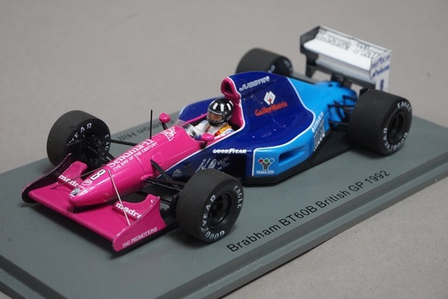 1/43 スパーク S7444 ブラバム BT60B イギリスGP 1992 #8 D.ヒル