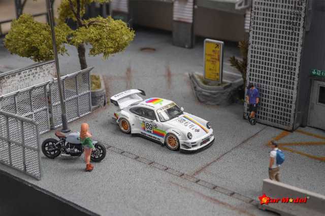 新品 Star Model 1/64 RWB 930 GT Wing White Apple 89# Livery, Boost