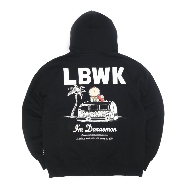 新品 P52-BKS ドラえもん × LBWK パーカー ブラック Sサイズ 【即納 
