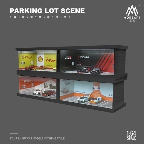 予約 MO960102 MoreArt 1/64 PARKING LOT SCENE 駐車場 ジオラマ