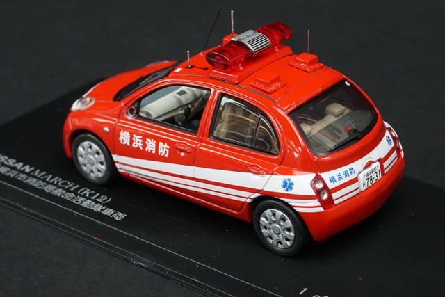 1/43 カーネル CN430801 日産 マーチ K12 2008 横浜市消防局救命活動隊
