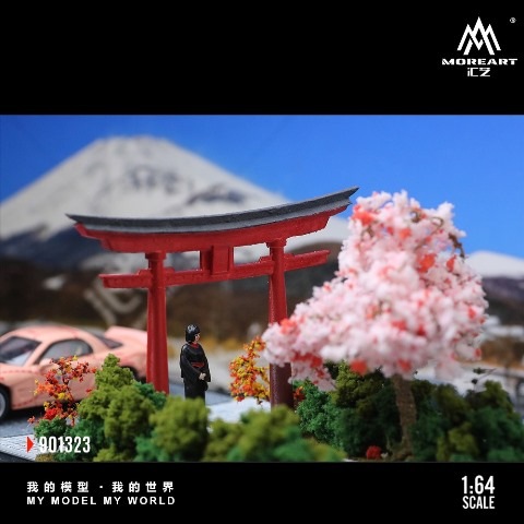 新品 MO901323 MoreArt 1/64 TORII LANDSCAPE SCENE MODEL 鳥居 神社