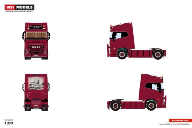 予約 01-5188 WSI 1/50 JPB Transports VOLVO FH5 GLOBETROTTER 4X2
