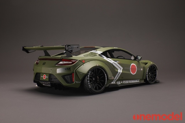 新品 21C04-69 onemodel 1/18 ホンダ LB-WORKS NSX Matt Green