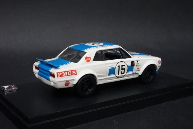 1/43 京商 03022B 日産 スカイライン 2000GTR レーシング ブルー #15
