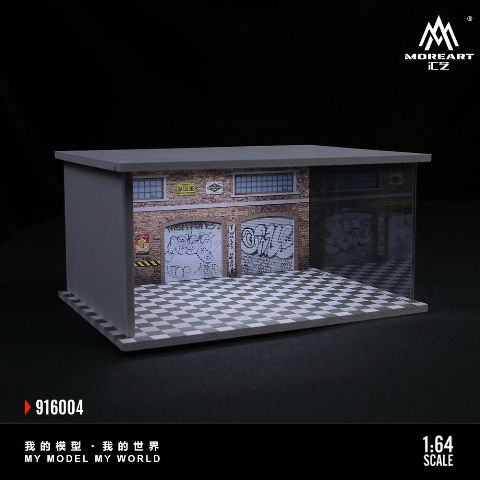 新品 MO916004 MoreArt 1/64 組立済み ジオラマ 照明付き B/ 自動車