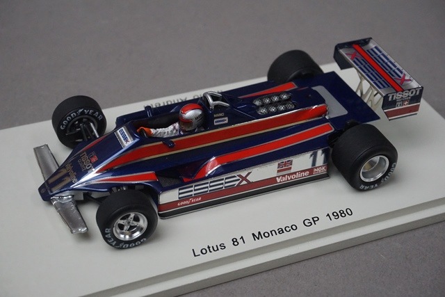 1/43 スパーク S4285 ロータス 81 モナコGP 1980 #11 M.アンドレッティ