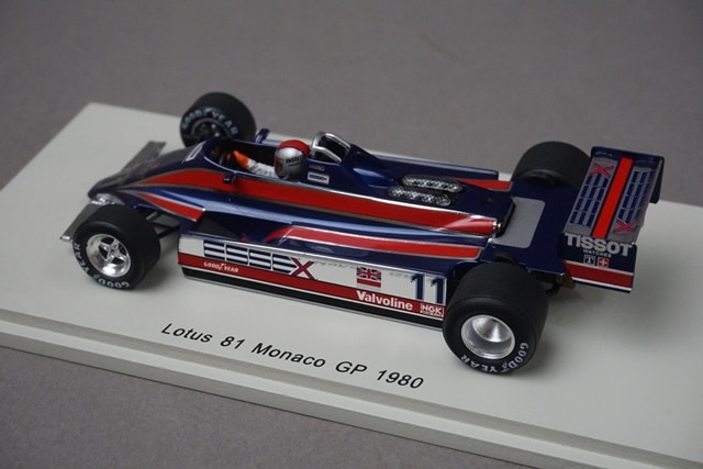 1/43 スパーク S4285 ロータス 81 モナコGP 1980 #11 M.アンドレッティ