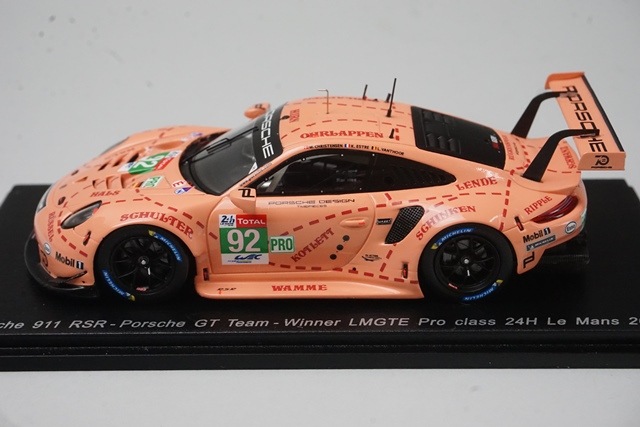 1/43 スパーク S7033 ポルシェ 911 RSR GT チーム LMGTE プロクラス