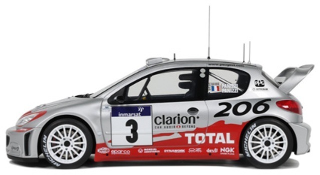 新品 OTM1085 OTTO 1/18 プジョー 206 WRC ツール・ド・コルス ラリー