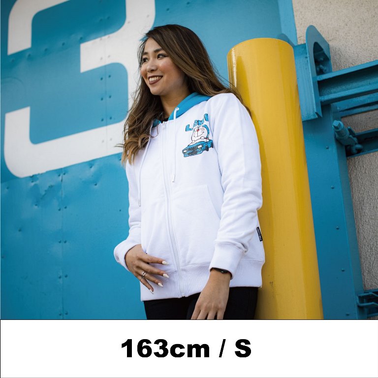 新品 ZP25-WHS ドラえもん × LBWK ジップパーカー ホワイト Sサイズ