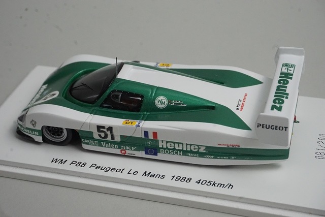 1/43 スパーク ROMU011 ロム特注 WM P88 プジョー ルマン 1988 405km/h