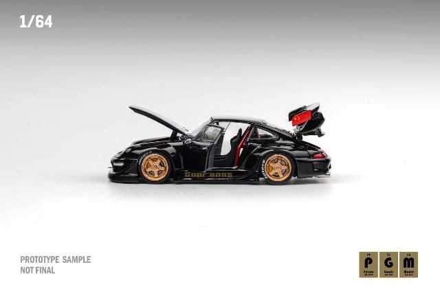 新品 PGM 1/64 RWB 993 Sopranos フル開閉モデル Black HEC 2025