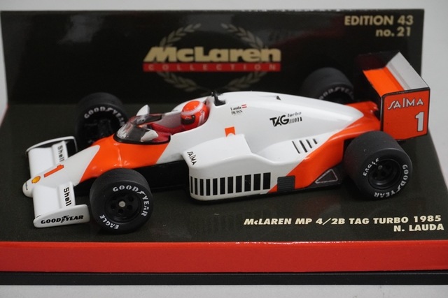 1/43 �ߥ˥����ץ� 530854301 �ޥ��顼��� MP4/2B TAG ������ 1985 N.�饦�� #1