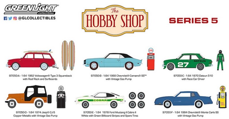 新品 97050 GreenLight 1/64 The Hobby Shop シリーズ5 6個入り, Boost