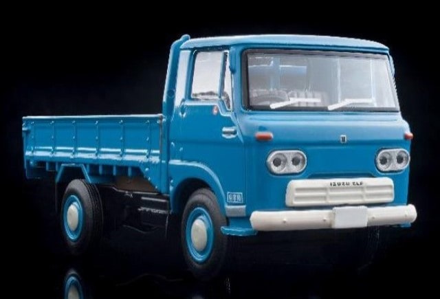 新品 LV-191b トミーテック 1/64 いすゞ エルフ 高床荷台（青）66年式