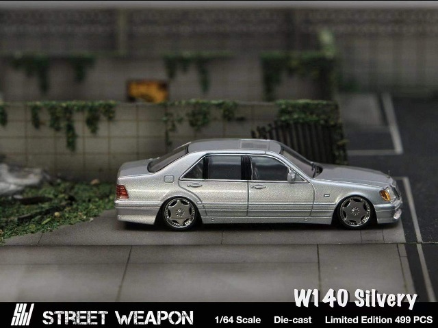 ミニカー 1/64 StreetWeapon BENZ-W140 Amazon | 1/64 Street Weapon ベンツ Benz W140 シルバー
