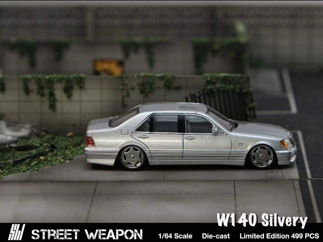 ͽ  Street Weapon SW 1/64 륻ǥ ٥ Mercedes Benz W140 silver