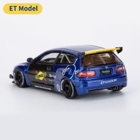 ���� MC640015A ET Model x MC Model Collect ��ǥ륳�쥯�� 1/64 �ۥ�� �ѥ�ǥ� Pandem Civic EG6 5th Mk5 Rocket Bunny Wide-Body ��¤�� Blue yellow