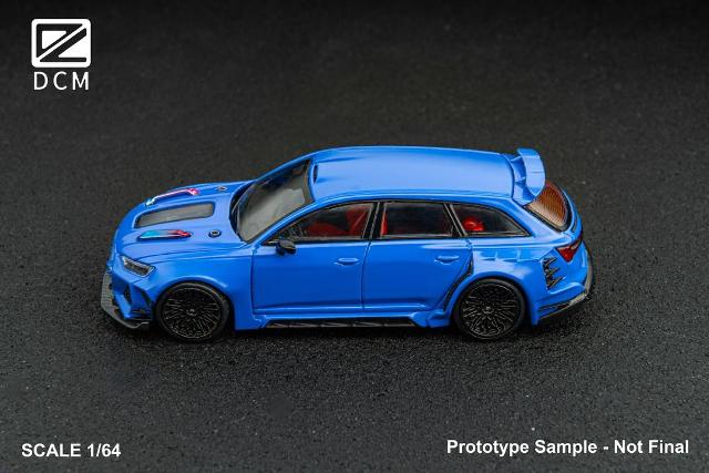 新品 DCM 1/64 アウディ Modified Audi RS6 ボンネット開閉 Blue