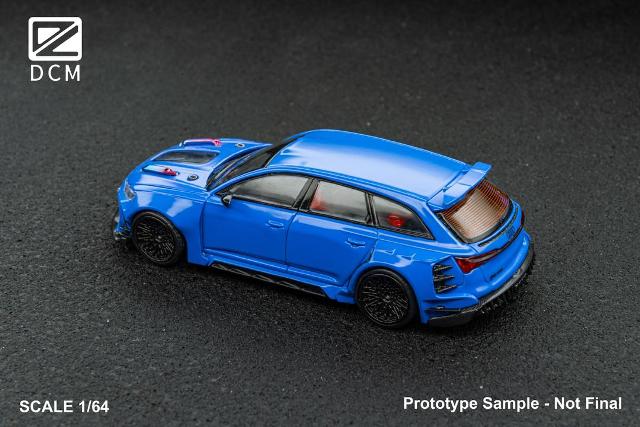 専用【ミニカー】アウディ 予約 DCM 1/64 アウディ Modified Audi RS6 ボンネット開閉 Blue