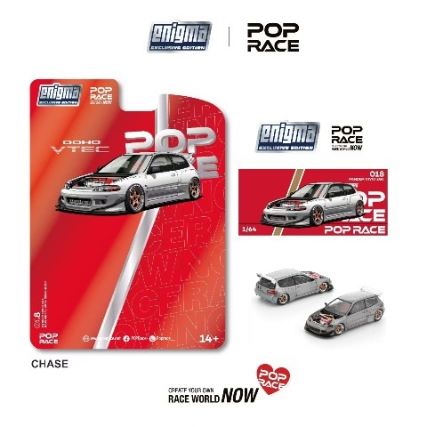 POPRACE パンデム シビック EG6 チェイス POP RACE x Enigma 1/64 Pandem Civic EG6 v1.5 - MOONEYES 1/64