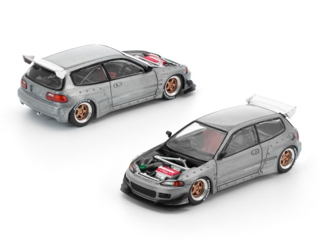 POPRACE パンデム シビック EG6 チェイス POP RACE x Enigma 1/64 パンデム シビック EG6 v1.5 メタリック