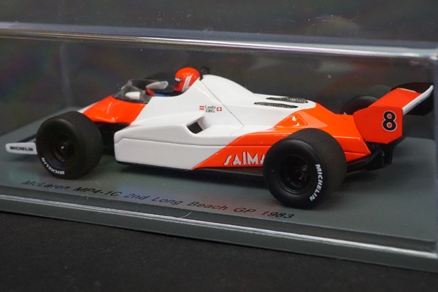 1/43 スパーク S4842 マクラーレン MP4/1C #8 2nd Long Beach GP 1983