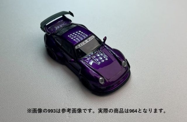 新品 Flame 1/64 ポルシェ Porsche RWB B/ 964 Purple Carbon Fiber