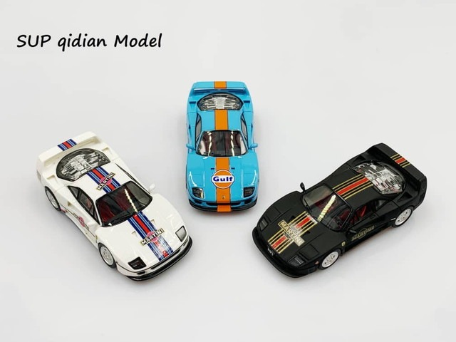 新品 Sup Qidian Model 1/64 F40 (F120) Matt Black Martini, Boost