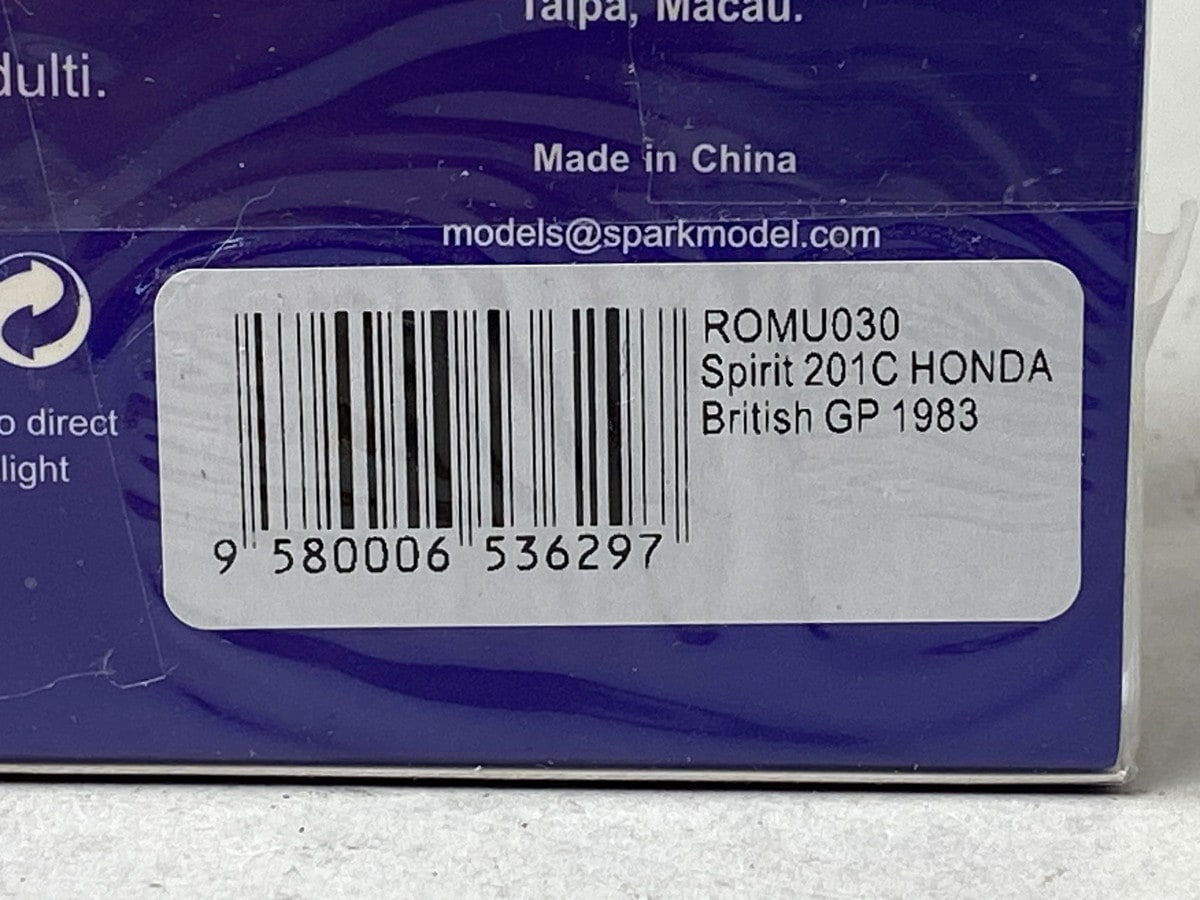 1/43 スパーク ROMU030 ロム特注 スピリット 201C ホンダ イギリス GP