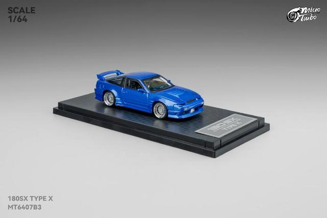予約 MT6407B3 Micro Turbo 1/64 180SX TYPE X Metallic Blue
