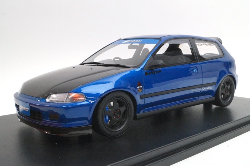 新品16A04-02 onemodel 1/18 ホンダ シビック EG6 Spoon ブルー 